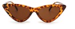 Cateye solbriller i leopard med lys brune glas